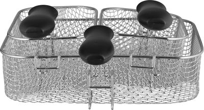 قلاية زيت عميقة ستانلس استيل إديسون، 2520-3000 واط، 130-190 درجة مئوية، TJH250H2 - أسود فضي product image 7