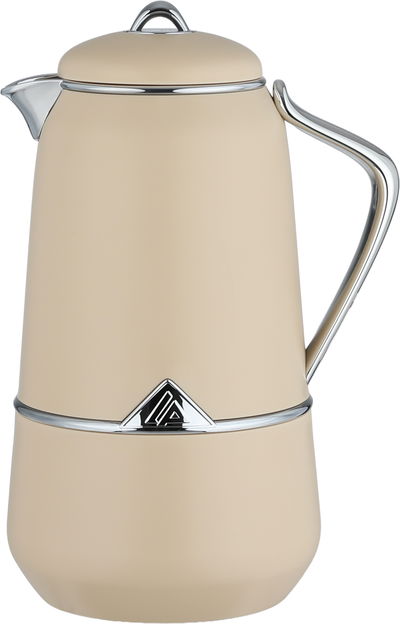 طقم ترامس لالوزا، قطعتين، 0.7 / 1 لتر، حافظة داخلية زجاج، يد فضي، غطاء ضغاط - بيج فضي product image 2