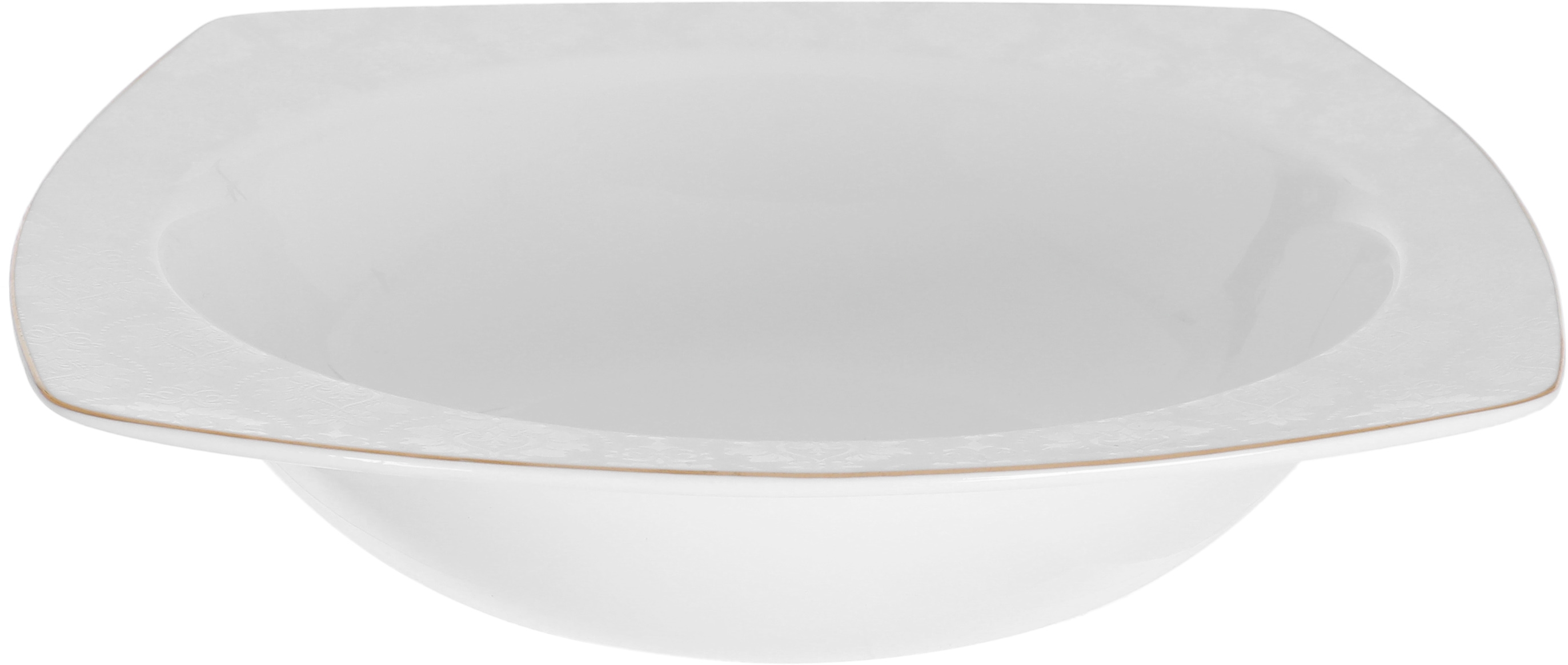 Dania porcelain dining set, 77 pieces, square, gold-white edges product image 13