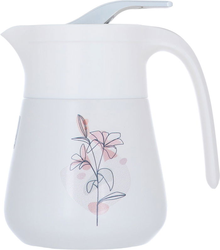 Al Saif Gallery thermos, 0.5 liters, steel inner container, steel outer shell - white product image 1