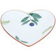 Al Saif Gallery porcelain dessert plate, 16 x 9 cm, heart, fruit pattern - white product image 1