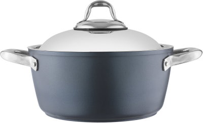 طقم قدور المونيوم صافلون، 10 قطع، مطلي تيفال من الداخل - رمادي غامق product image 7