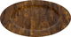 Al Saif Gallery Goozi Round Plastic Serving Tray, 33x33x1.5 cm, Round - Wood Brown product image 1