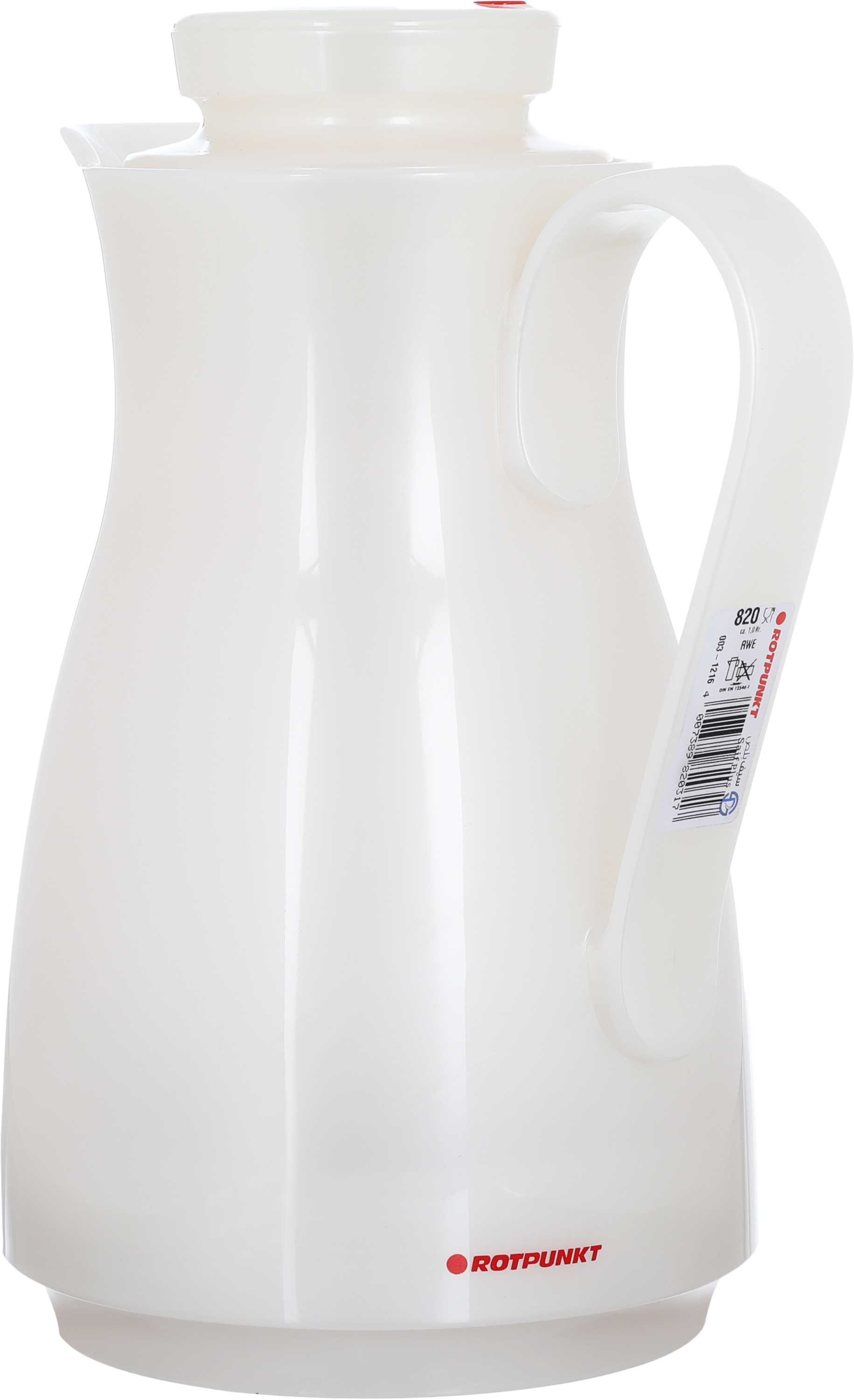 ترمس روتبونت، 1 لتر، حافظة داخلية زجاج، هيكل خارجي بلاستيك - أبيض product image 2