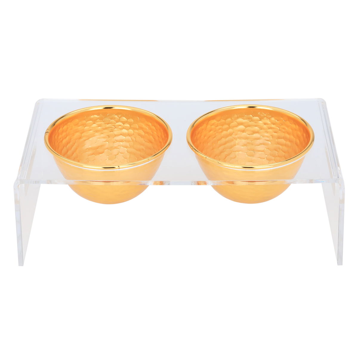 صحن مكسرات استيل السيف غاليري ،بقاعدة اكرلك - ذهبي product image 1