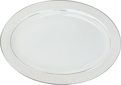 طقم تقديم سفرة بورسلان السيف غاليري، 86 قطعة - أبيض فضي product image 13