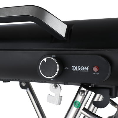 Edison RO928-K Stainless Steel Portable Electric Grill, 1830-2180 Watts, Stand, Wheels, 240°C - Black Silver product image 3