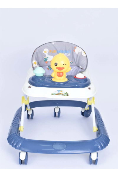 مشاية اطفال فان مومونت، قابلة للتعديل، مزودة بألعاب - ازرق ابيض product image 2