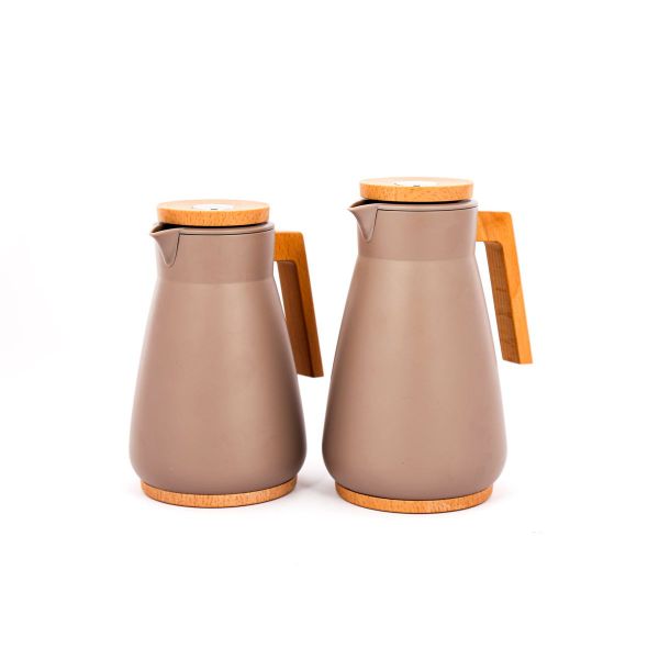 طقم ترامس سنديان السيف غاليري، 1 لتر - 0.7 لتر، يد خشبي، ضغاط - بني product image 1