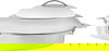 Alsaif Gallery Ellipse Food Container with Lid, 9 Liters, Engraved - Silver product image 1