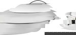 Alsaif Gallery Ellipse Food Container with Lid, 9 Liters, Engraved - Silver product image 1