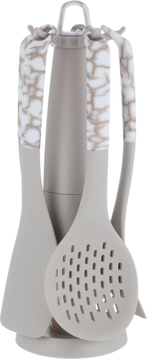 طقم ملاعق طبخ سيلكون السيف غاليري، 6 قطع - رمادي product image 2