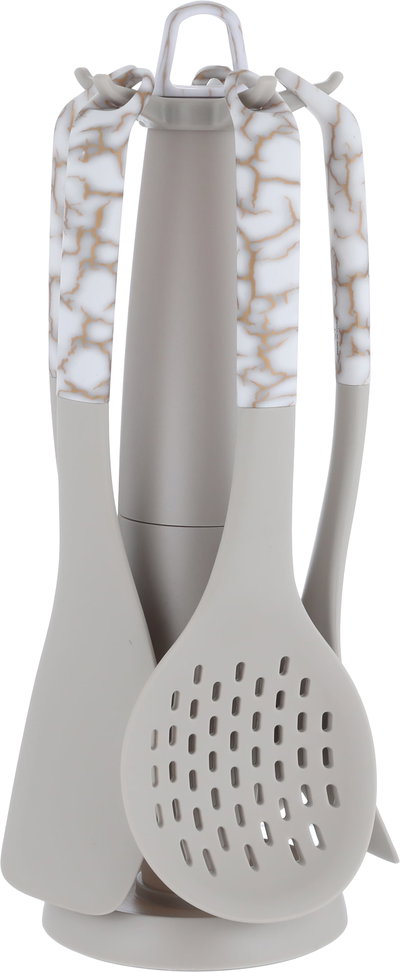 طقم ملاعق طبخ سيلكون السيف غاليري، 6 قطع - رمادي product image 2