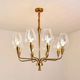 Al Saif Gallery aluminum chandelier, 8 bulbs, clear glass - copper product image 2