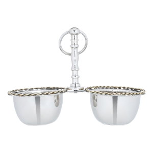 شيالة مكسرات استيل السيف غاليري، 27×12×7 سم، 2 خانة - فضي product image