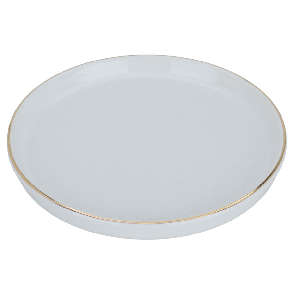 Porcelain serving plate, 13 cm, flat round - white product image 2