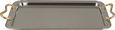 طقم صواني تقديم استيل الجهوري، 3 قطع - فضي product image 4