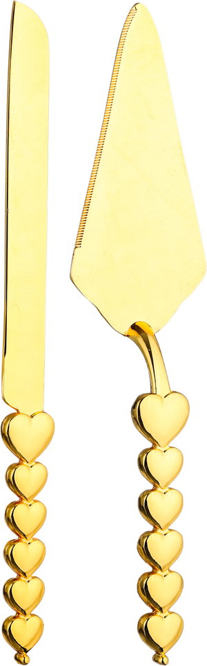طقم ملاعق خدمة كيك استيل دانيا، 2 قطعة - ذهبي product image