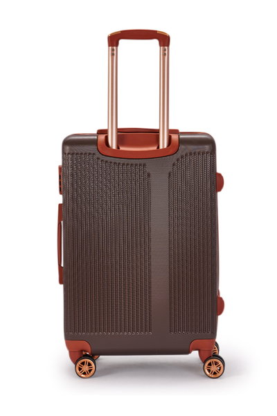 طقم شنط سفر ABS ليمرا، 4 مقاسات، 4 عجلات، بزاوية 360 درجة، OT-501865 - بني product image 5