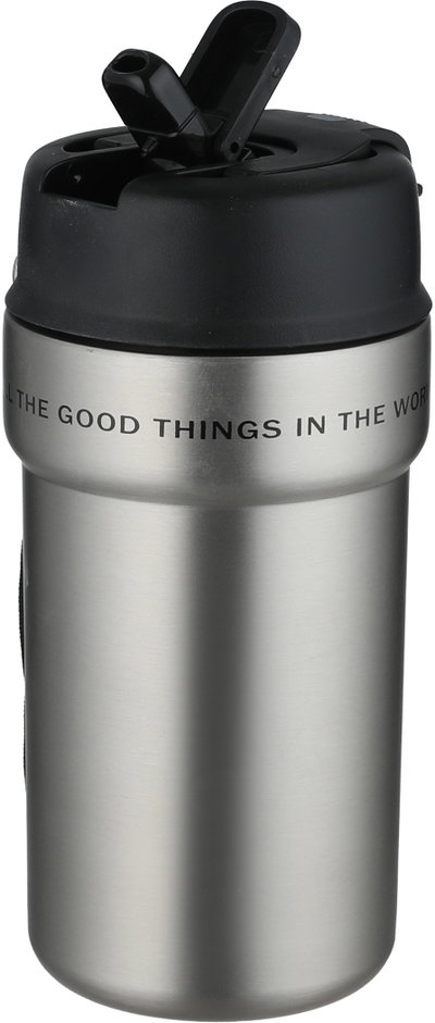 Al Saif Gallery Stainless Steel Insulated Mug, 550ml, Plastic Lid - Silver Black product image 5