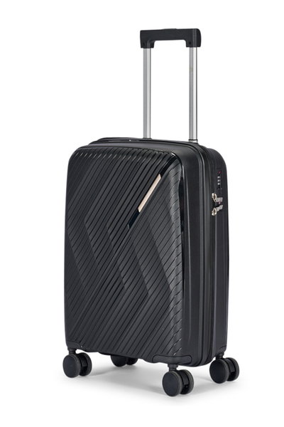 طقم شنط سفر بولي بروبيلين ليمرا، 3 مقاسات، 4 عجلات، بزاوية 360 درجة، LMA-PP518 - أسود product image 4