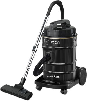 مكنسة كهربائية برميل تايفون، 1600 واط، 21 لتر، TY-05-012 B - اسود product image