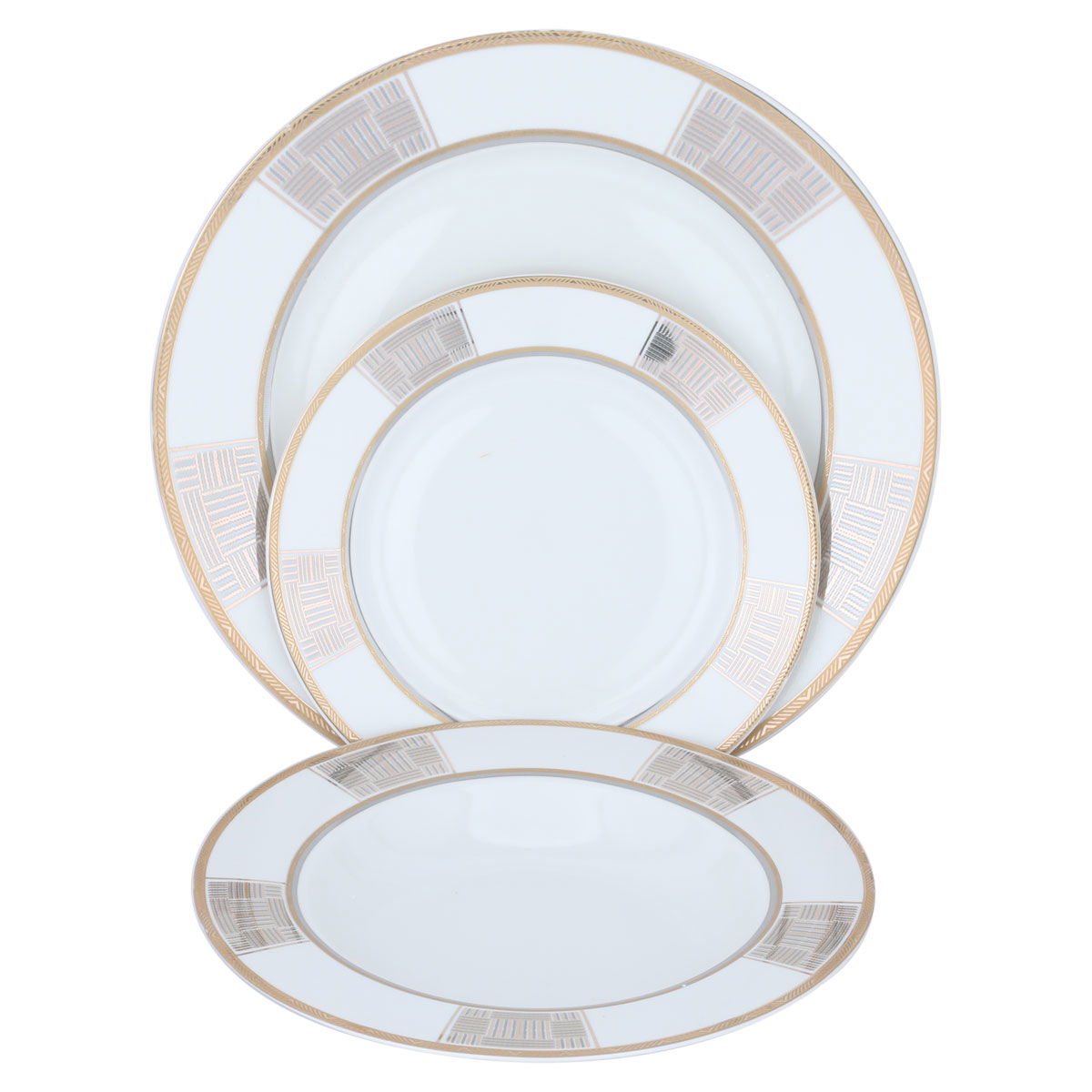 طقم سفرة بورسلان السيف غاليري، 65 قطعة، دائري - أبيض product image 6