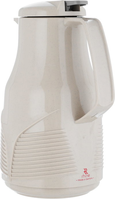 Rhinestone thermos, 1 liter, thermal glass inner container, plastic outer shell - beige product image 3