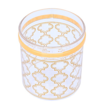علبة بهارات بلاستيك السيف غاليري، دائري، منقوش ذهبي - شفاف product image 7