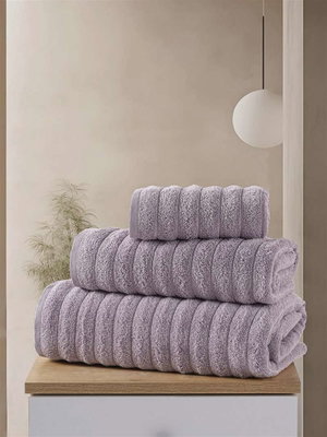 منشفة قطن، 1 قطعة،  170 × 90 سم - بنفسجي فاتح product image 2