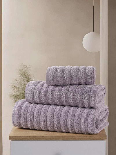 منشفة قطن، 1 قطعة،  170 × 90 سم - بنفسجي فاتح product image 2