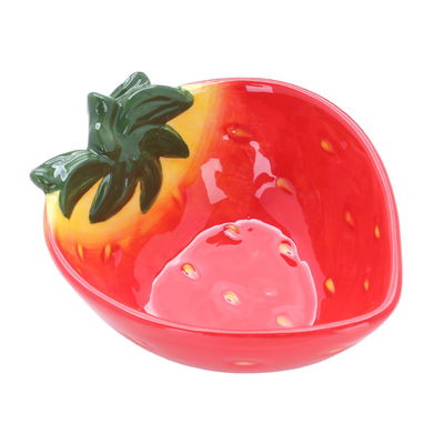 Al Saif Gallery porcelain bowl, 15 x 13 x 6 cm, strawberry shape - red product image 1