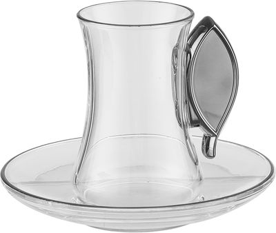 طقم ترامس العلا السيف غاليري، 21 قطعة، مع طوفرية، اكواب شاي و قهوة - اسود لامع product image 5