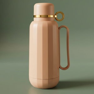ترمس رحال تايملس، 1 لتر، حافظة داخلية زجاج حراري - بني فاتح product image