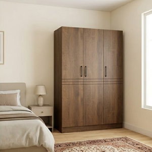 خزانة ملابس خشب MDF، 54×120×200 سم 3 ابواب - بني product image