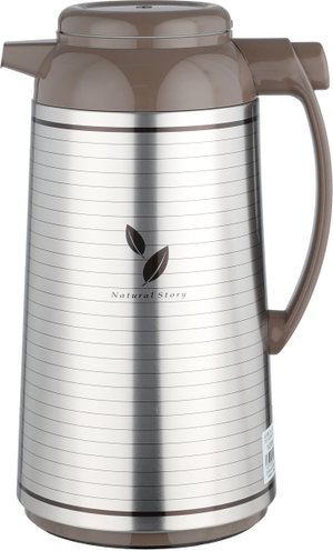 ZOJIRUSHI Abu Fil Thermos, 1.3 Liter, Glass Inner Container, Pump - Cappuccino product image 2