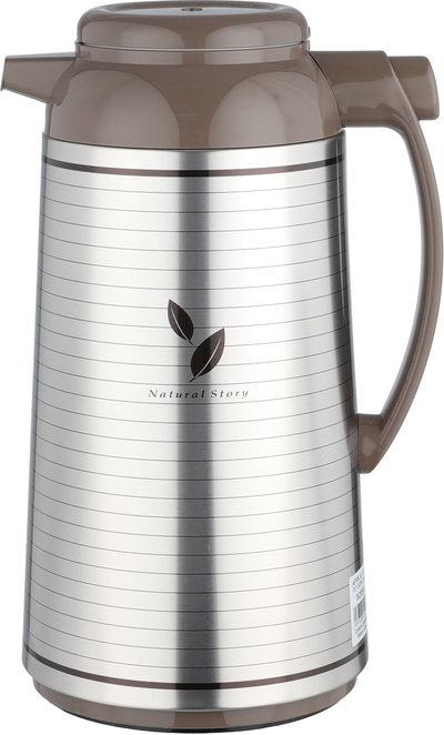 ZOJIRUSHI Abu Fil Thermos, 1.3 Liter, Glass Inner Container, Pump - Cappuccino product image 2