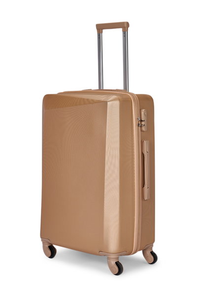 طقم شنط سفر ABS ليمرا، 4 مقاسات، 4 عجلات، قفل ارقام، WM-72 - ذهبي product image 3