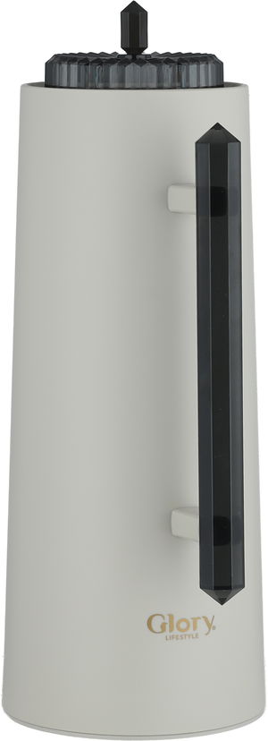 ترمس لين جلوري، 1 لتر،حافظة داخلية زجاج، ضغاط، يد أسود - رمادي أسود product image 2