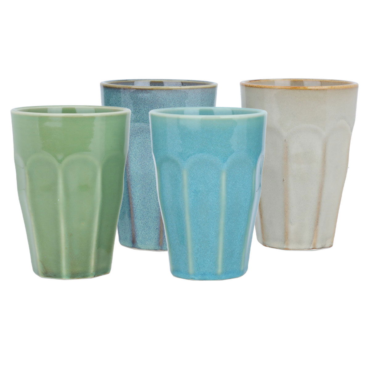 Al Saif Gallery porcelain mug set, 330 ml, 4 pieces - colorful product image