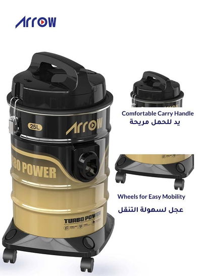 مكنسة برميل ارو، بقوة 2200 واط، 25 لتر، RO-25VSY - اسود ذهبي product image 8