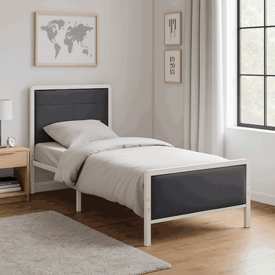 سرير حديد، 35×90×190 سم - أسود product image 1