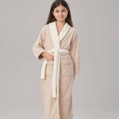 روب اطفال كورال فليس ريفي، 90×35 سم - بيج product image 8