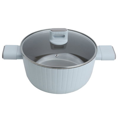 طقم قدور جرانيت السيف غاليري، 7 قطع، غطاء زجاج - رمادي product image 4