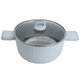 طقم قدور جرانيت السيف غاليري، 7 قطع، غطاء زجاج - رمادي product image 4