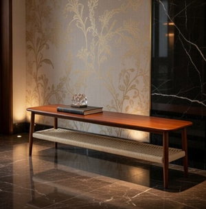وحدة تلفزيون خشب MDF، 40×160×25 سم - بني داكن product image