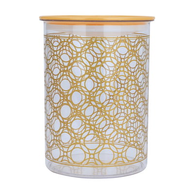طقم علب بلاستيك السيف غاليري، 4 قطع، منقوش ذهبي - شفاف product image 4