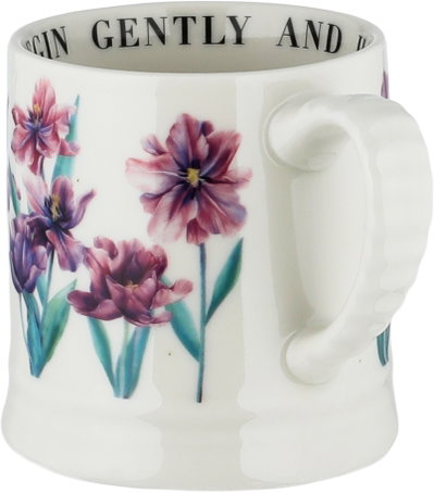 Al Saif Gallery Porcelain Mug, 380 ml, Purple Rose Pattern - White product image 3