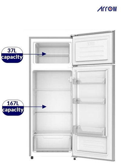 ثلاجة ديفروست ارو، 204 لتر، 2.7 قدم، فريزر علوي، RO-210RDK - فضي product image 5