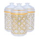 طقم علب بهارات بلاستيك السيف غاليري، دائري، 3 قطع - ذهبي product image 2